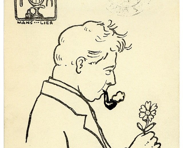 Felix Timmermans tekening zelfportret - Letterenhuis Antwerpen